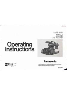 Panasonic AG 450 manual. Camera Instructions.